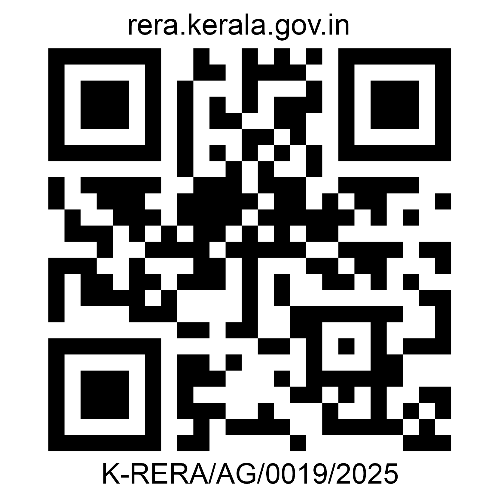 Agent RERA QR code — K-RERA/AG/0019/2025